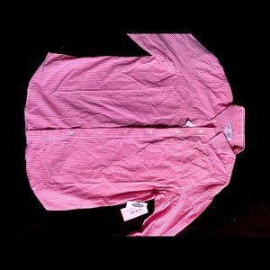 Men’s long sleeve shirt, red striped